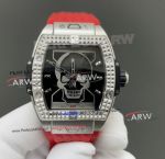 TWF Replica Hublot Spirit Of Big Bang Depeche Mode Skull Face Red Strap Watch 